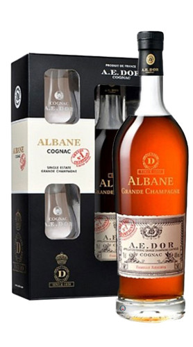 A.E. DOR CONF. COGNAC ALBANE GRANDE CH. + 2 BICCHIERI